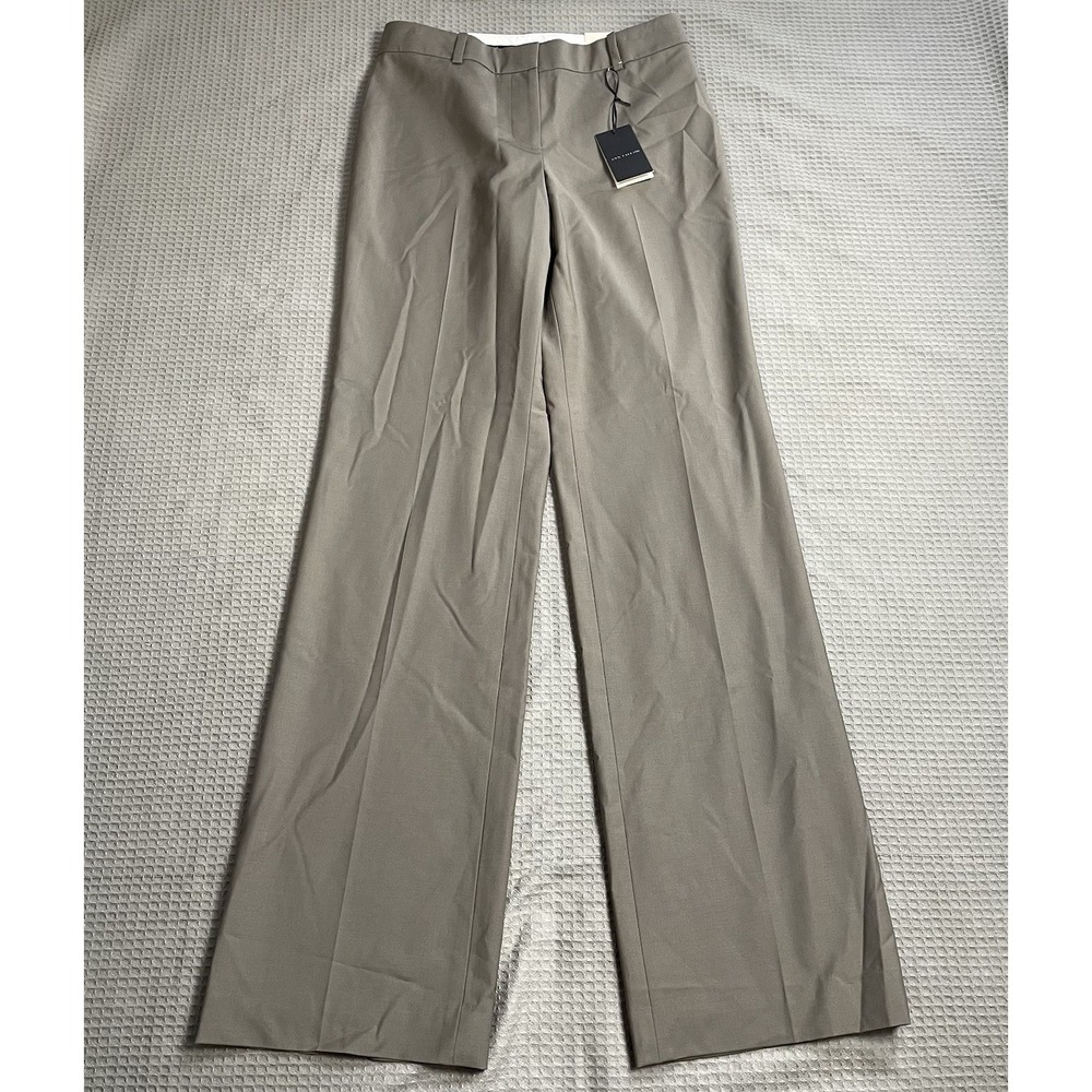 New Ann Taylor Trouser Dress Pants 4 Tall 4T Womens Curvy Fit Wool Stretch
